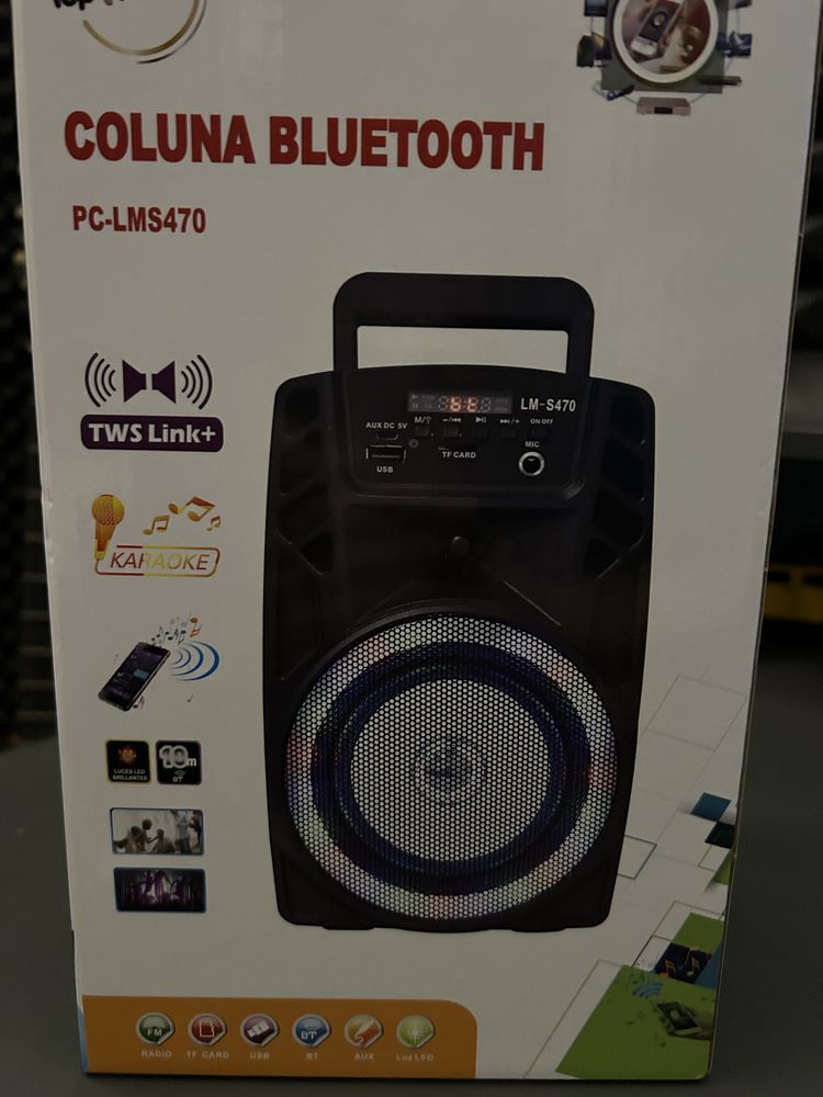 Coluna wirless e usb nova