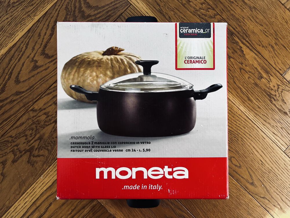 Garnek Moneta Mammola WHITECH z pokrywką, 24 cm - NOWY!!