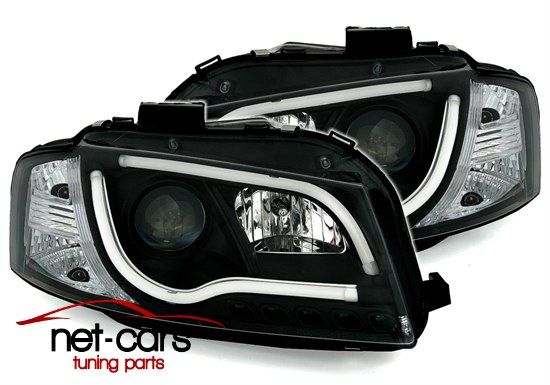 Reflektory Lampy przód AUDI A3 8P 03- TUBE LIGHTS NEON B