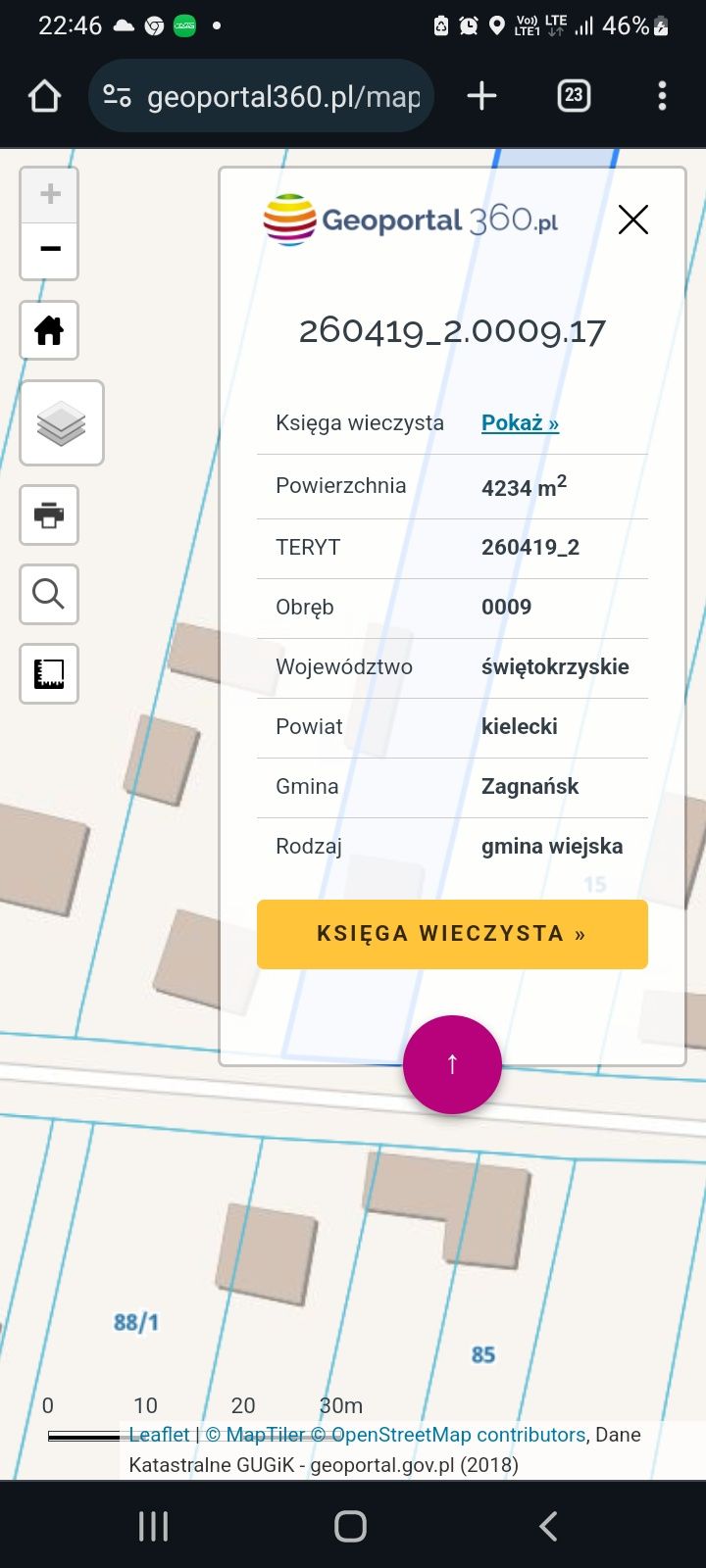 Działka w gminie Zagnańsk