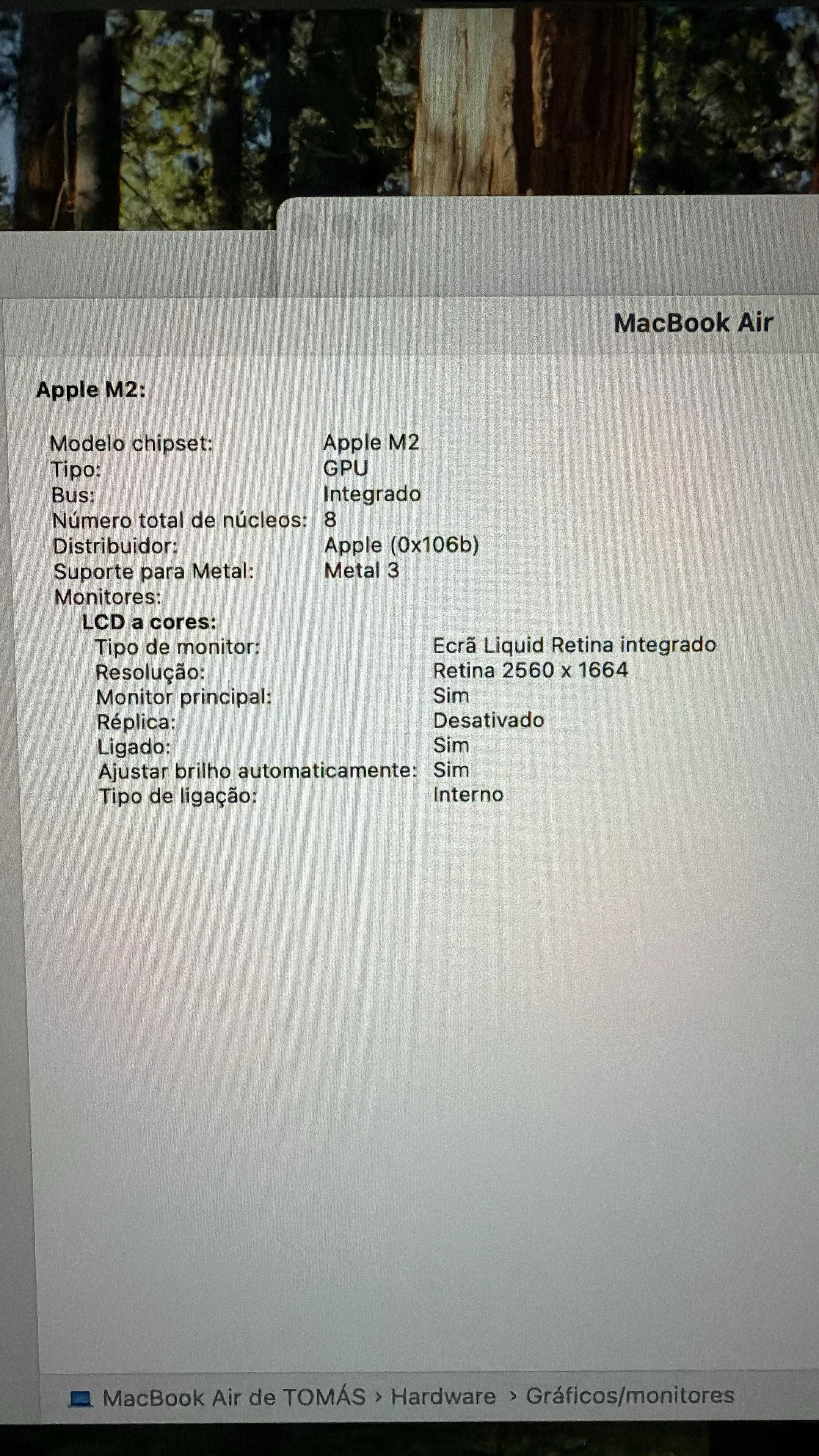 MacBook Air M2 16GB 2023 com pouco uso