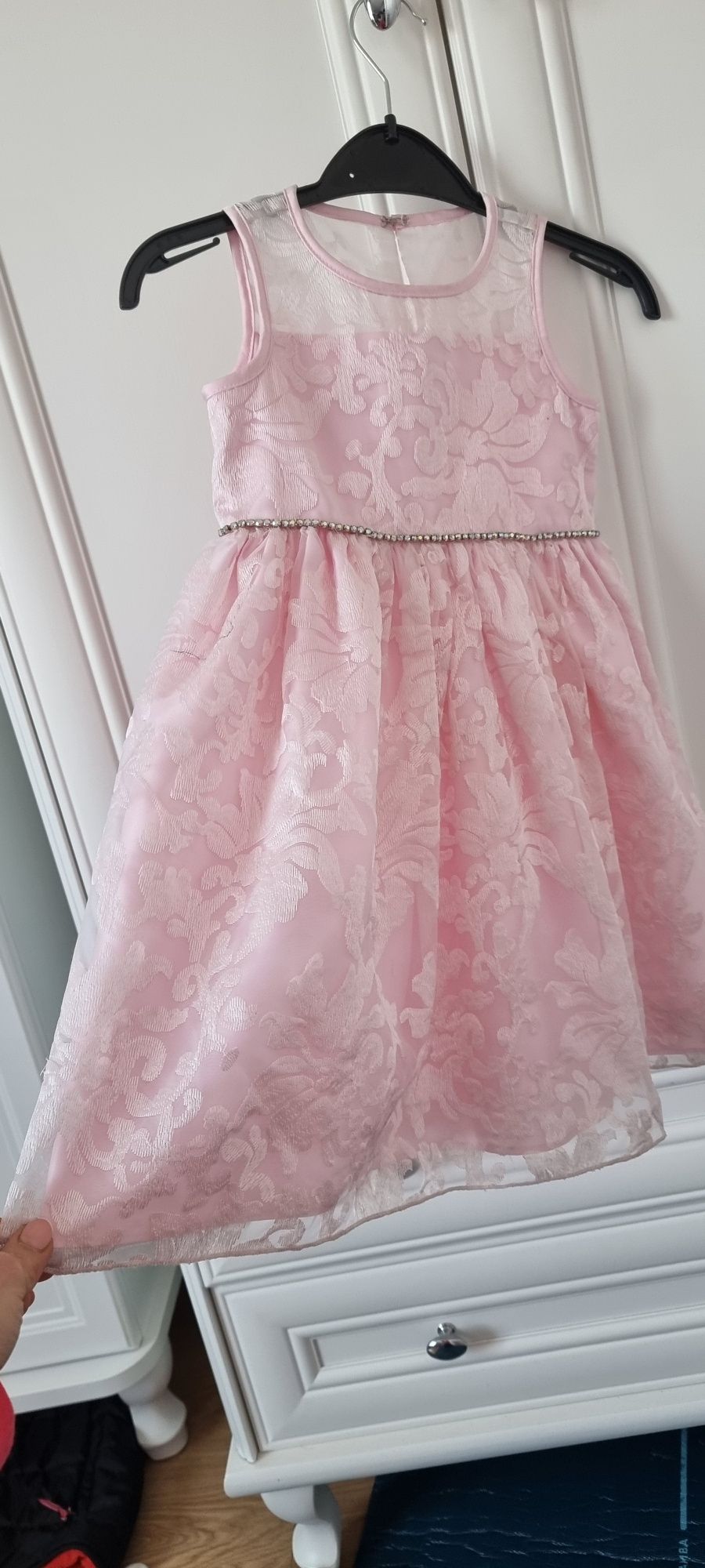 Prześliczna wizytowa sukienka z diamencikami Cinderella 4 lata