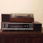 Zestaw stereo Melodija 104 – radio + gramofon + kolumny  vintage ZSRR