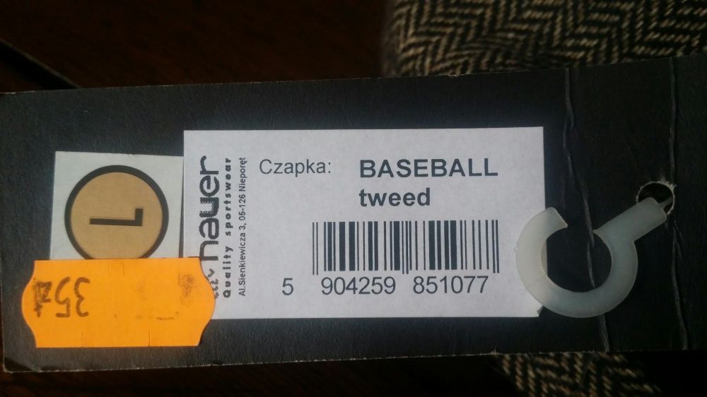 Czapka z daszkiem tweed Hauer baseball rozm L