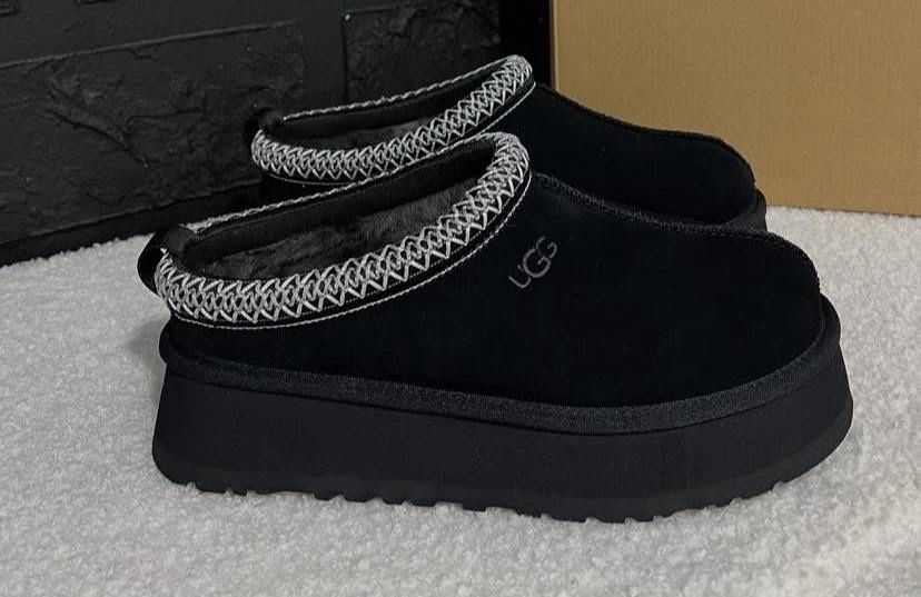Угг Tazz чорні, Ugg Tazz Slipper Black, черевики уггі, зимові уггі