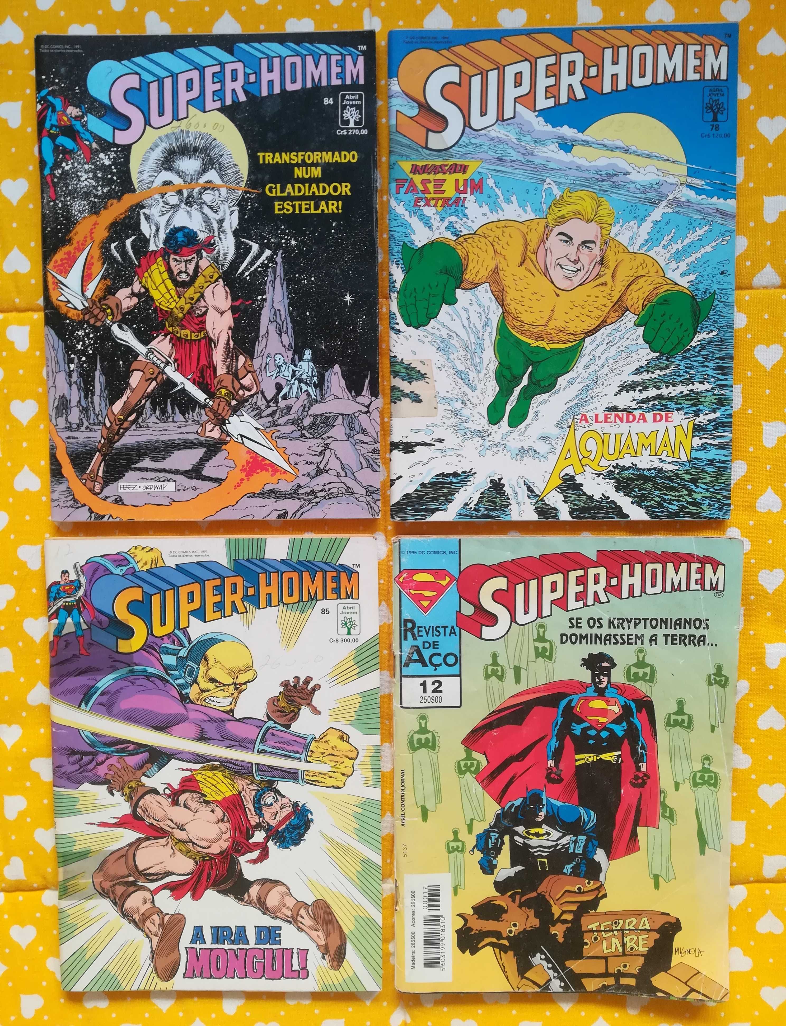 Quatro revistas do SUPER-HOMEM a 1€ cada