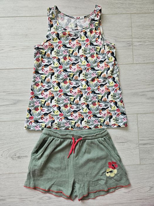 Komplet Lupilu 110-116/122 dla dziewczynki  spodenki + koszulka