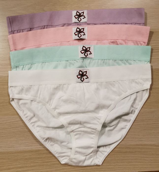 4 pary figi majtki damskie bawełniane bonprix 36/38