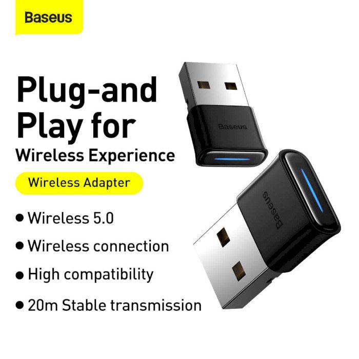 Адаптер Baseus BA04 5.0 Bluetooth передатчик usb блютуз ПК ноутбук