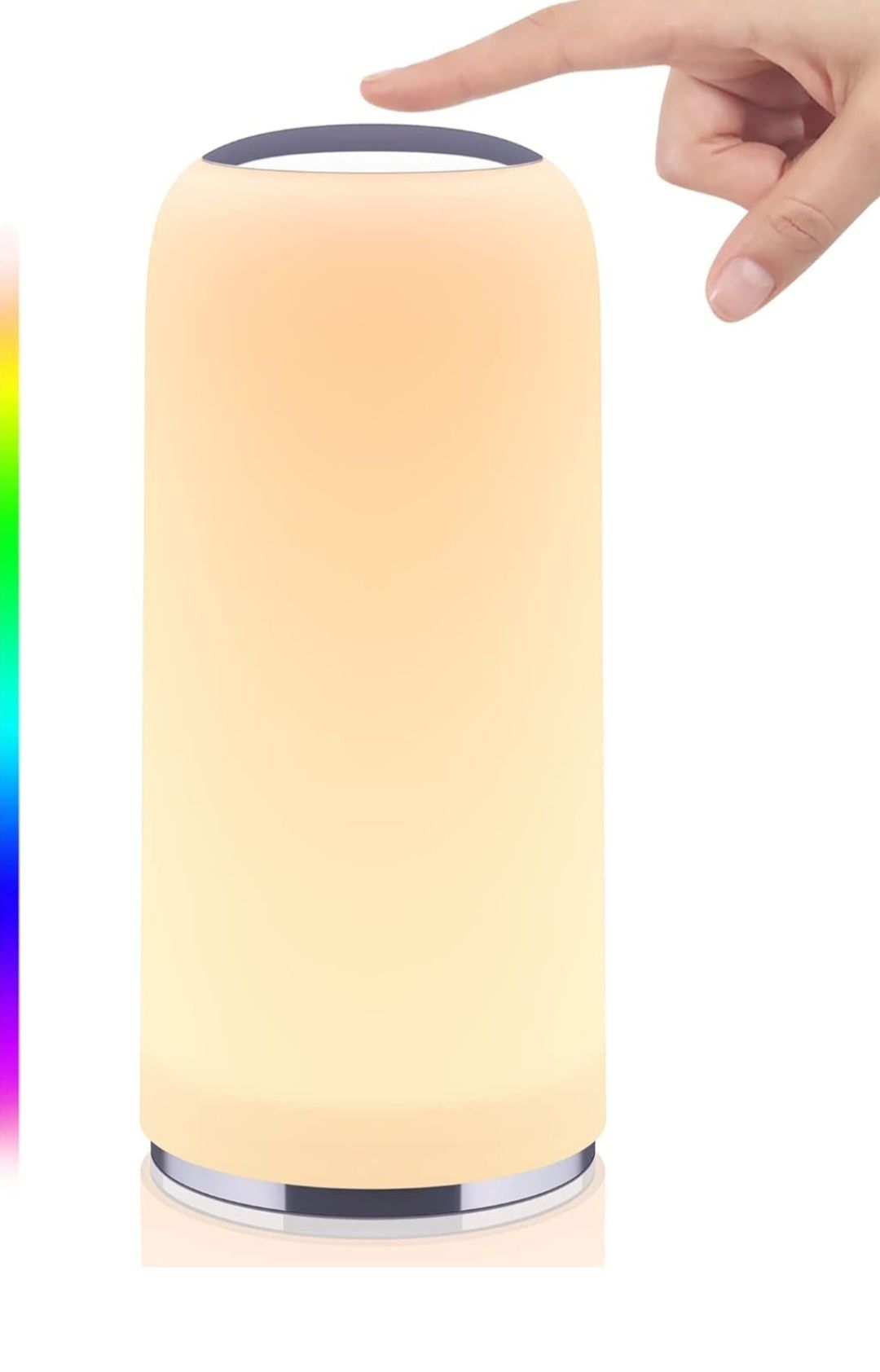 EASEMO Lampka nocna dotykowa, ściemniana, 256 RGB, ciepła biel