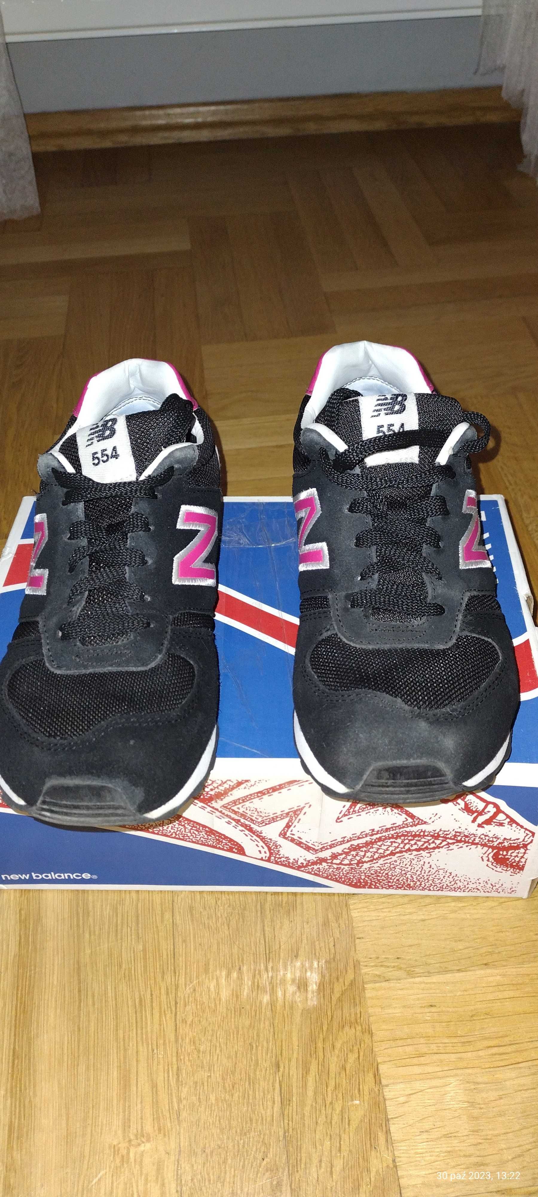 New balance r37 czarno różowe wkładka 23,5cm