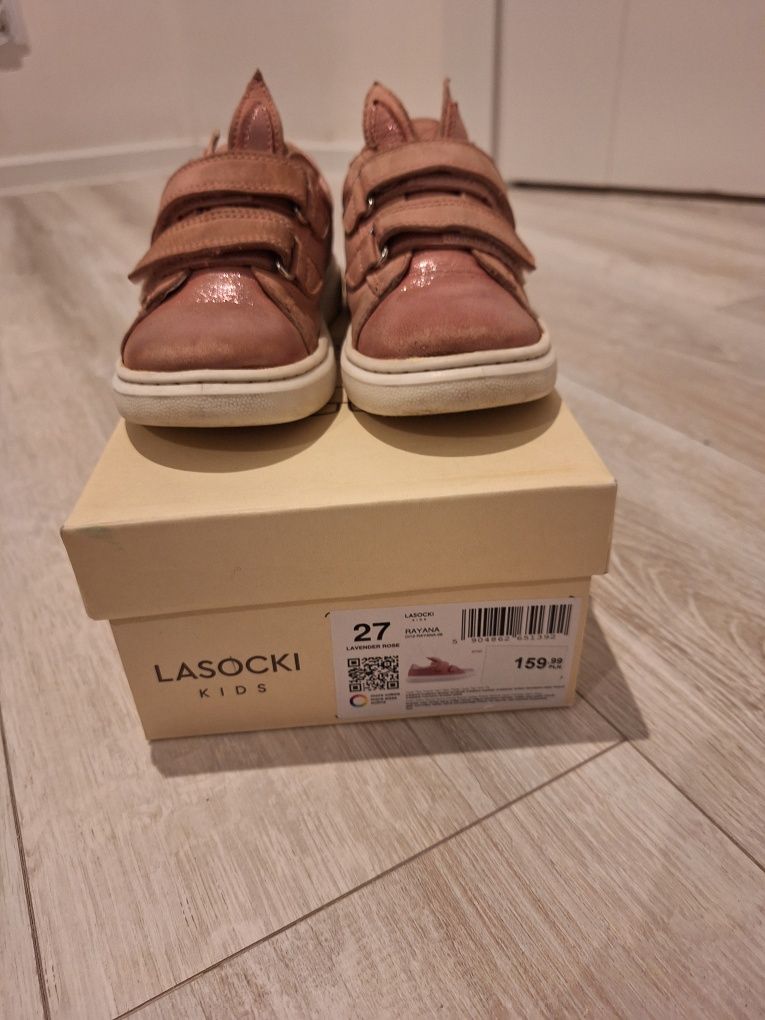 Skórzane sneakersy lasocki 27