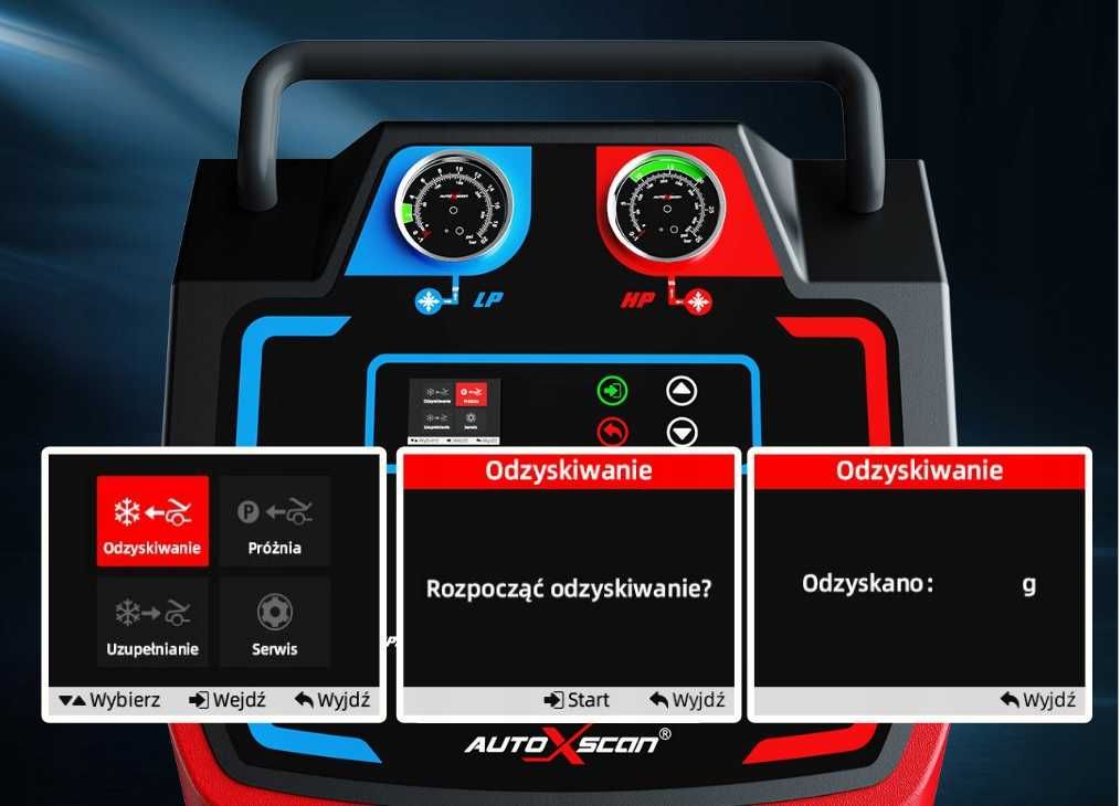 STACJA do obsługi KLIMATYZACJI AUTOXSCAN X930PRO r134a 1234yf serwis