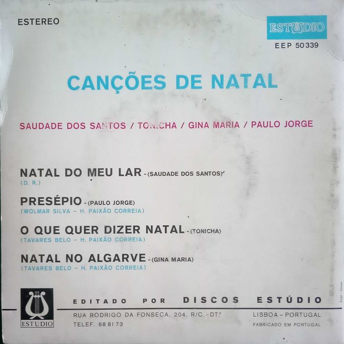 Tonicha	- - - - -	Canções de Natal	- - - - -	EP