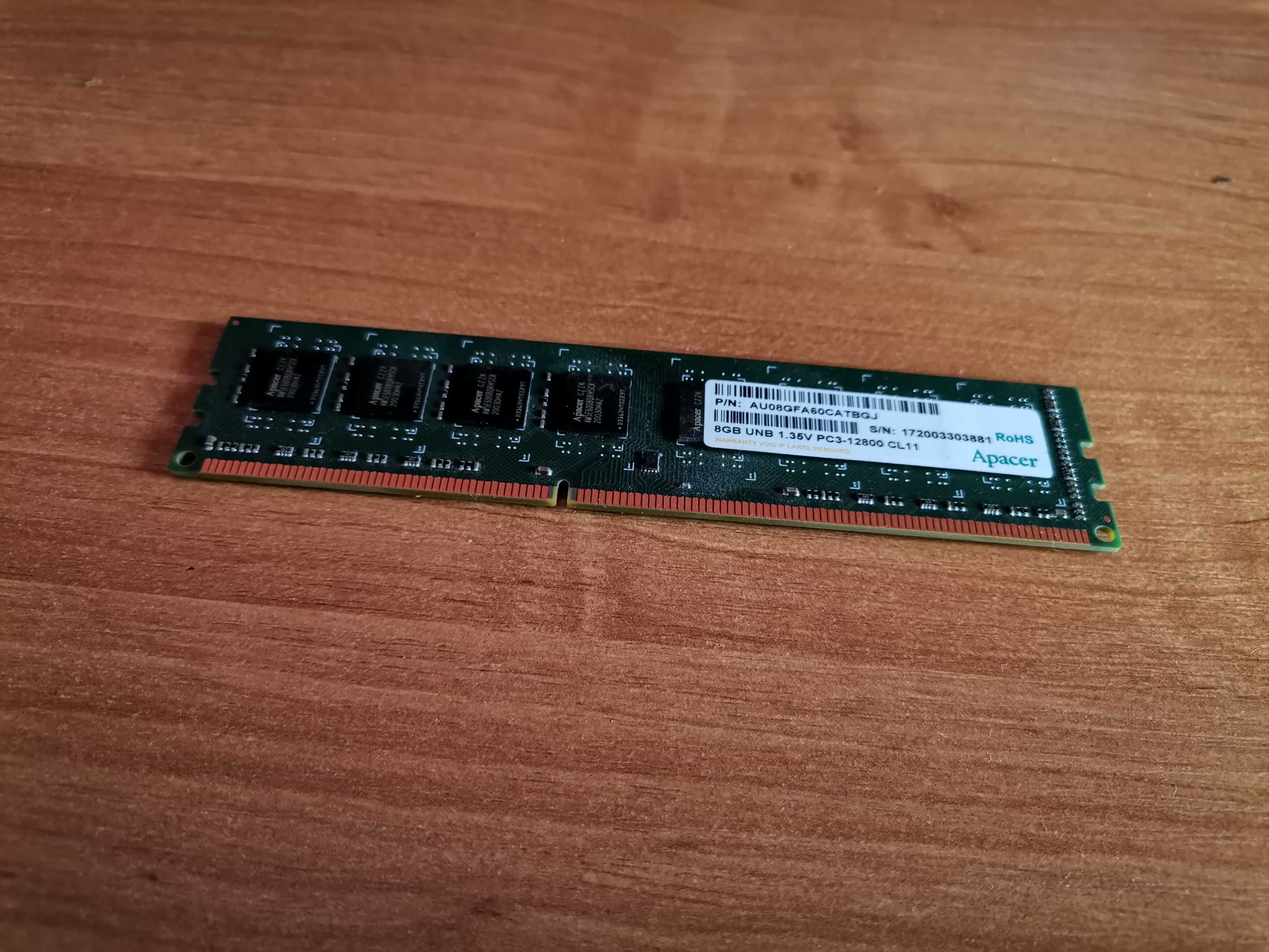 Apacer RAM 8Gb kość pamięci  8gb PC-3 12800 CL 11 SŁUPSK wysyłka inne