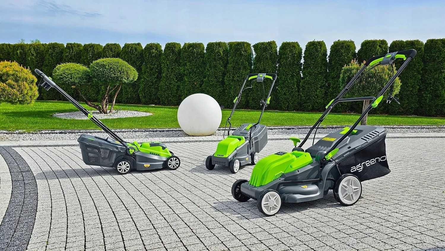 NOWA Kosiarka Elektryczna do Trawy 2200W MOCNA 2x Nóż Regulacja Koszem