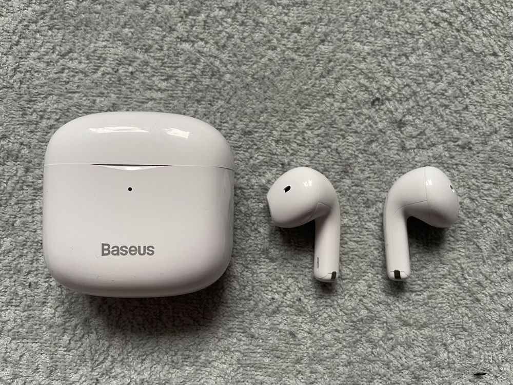 Nowe Słuchawki Bluetooth douszne BASEUS Bowie E3 Białe bezprzewodowe
