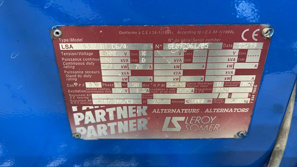 Uzywany agregat prądotwórczy 53 kva