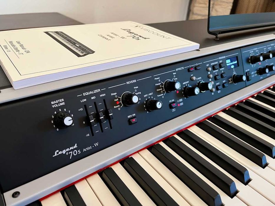 Viscount Legend 70s Artist W stage piano como novo, com extras!
