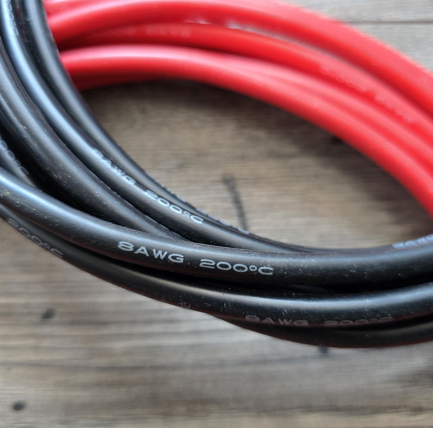 Przewód silikonowy 8 AWG=8mm2, 4 metry czerwony i 4 metry czarny