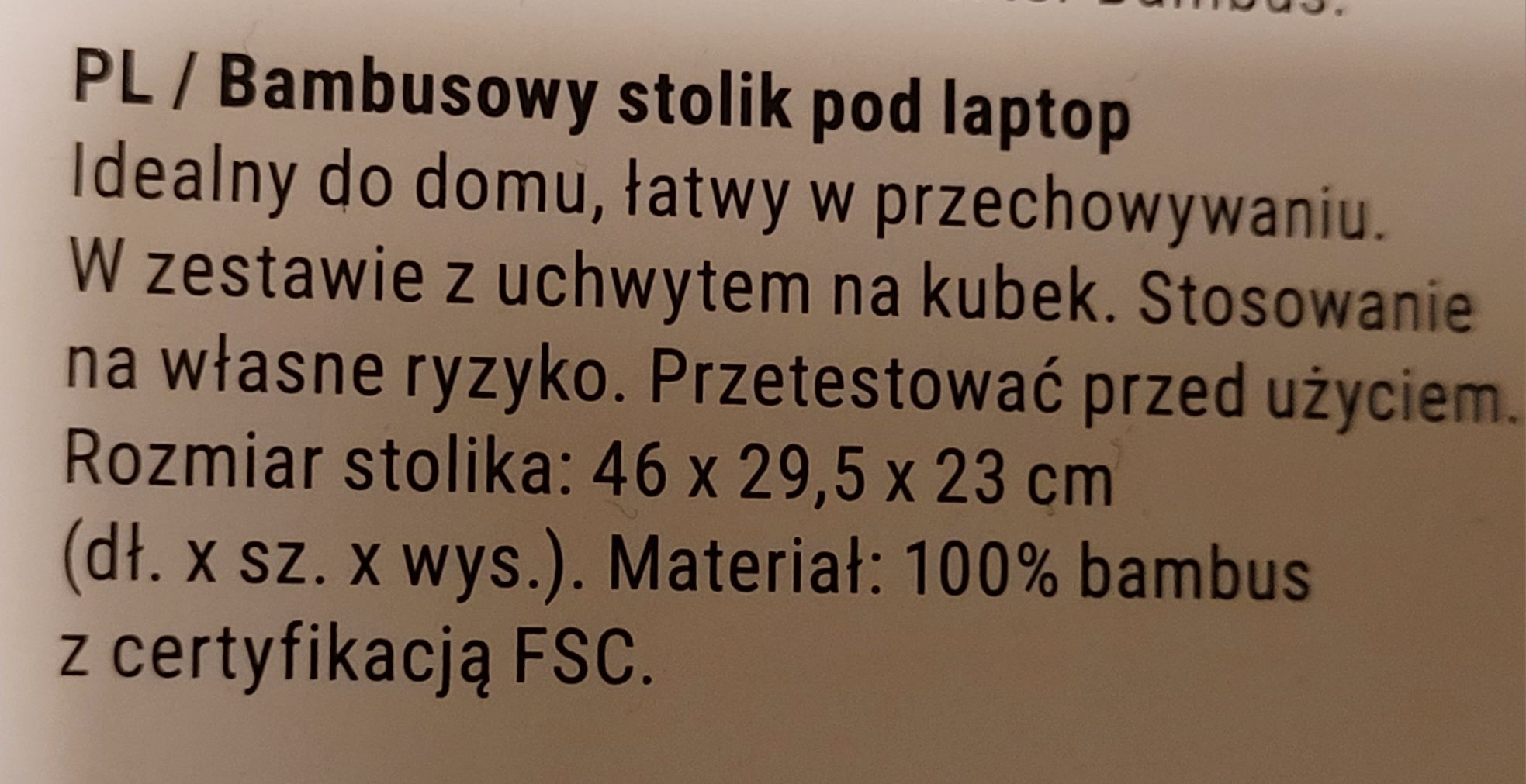 Stolik pod laptop, do czytania, śniadaniowy