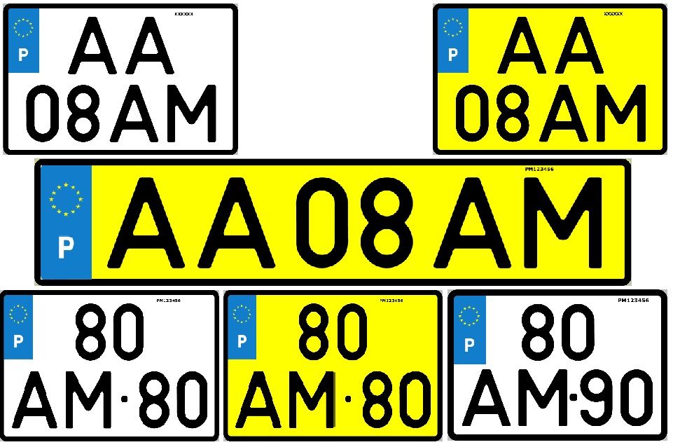 Matrículas Auto, Motas, Atrelados e com nomes