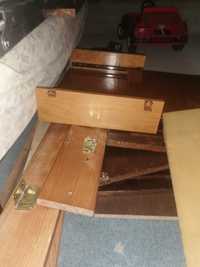 Cama singular em madeira com gaveta cama