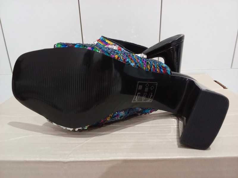 klapki na słupku marki ASOS roz. 38 wkładka 24 cm