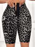 Legginsy Krótkie Gorsetowe Panterka Wysoki Stan Casual Shein L 40