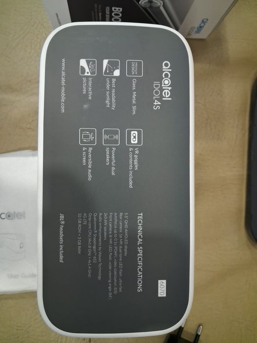 Óculos vr IDOL4S ALCATEL com telemóvel