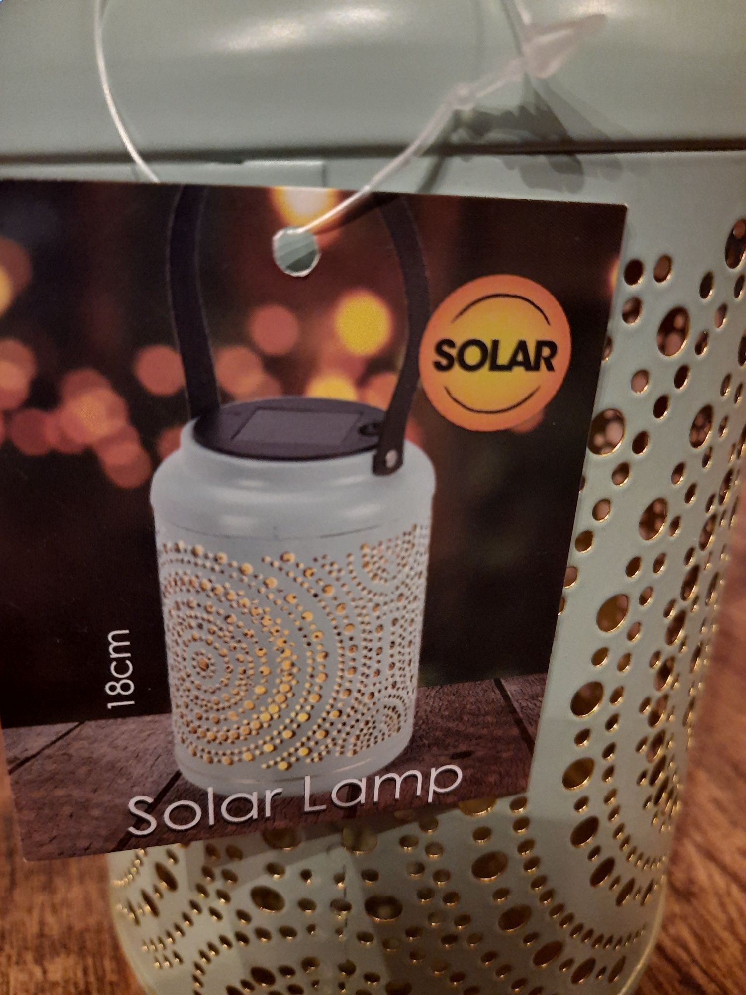 Lampion led solarny metalowy latarenka świeczka