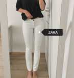 Zara białe spodnie obcisłe 38 M rurki skinny jeansy dżinsy damskie
