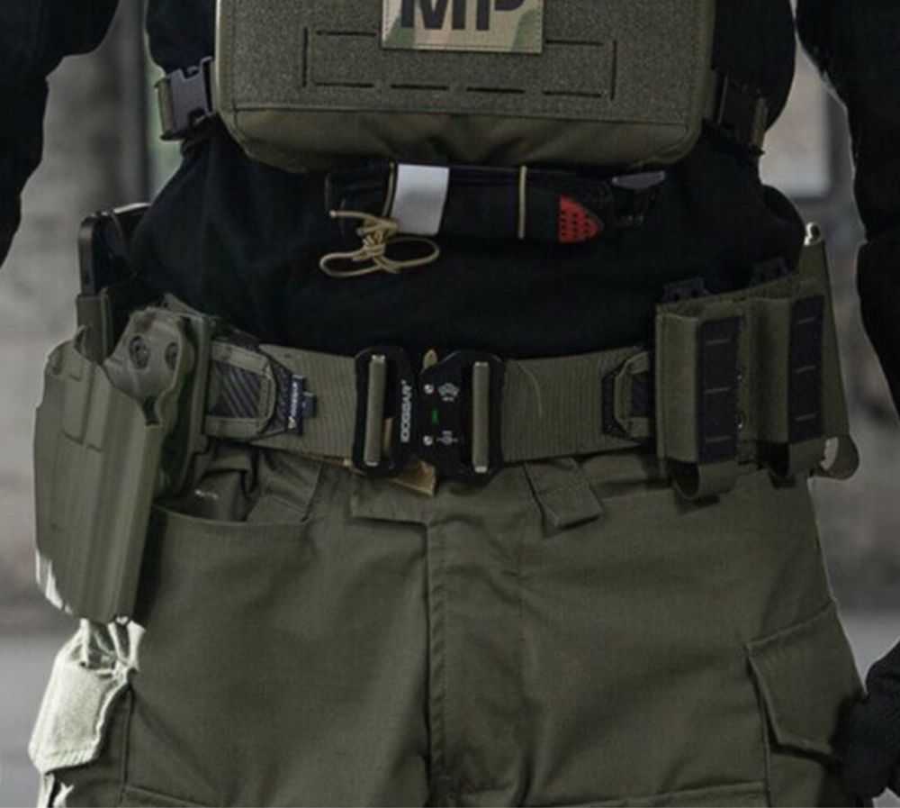Wolf carbon dwuczęściowy pas taktyczny bojowy system molle QR klamra