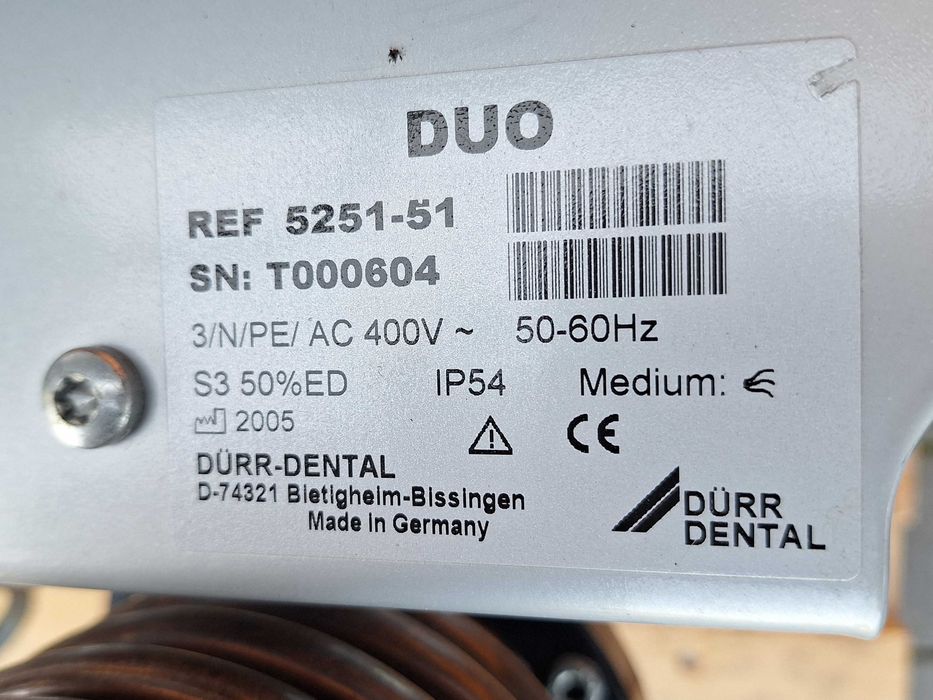 Kompresor Powietrza Durr Dental Bezolejowy Stomatologiczny Sprężarka