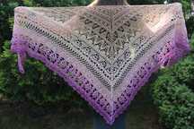 Chusta Ombre, ręcznie robiona na szydełku, szydełko, Handmade