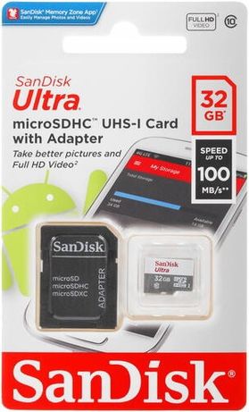 Карта памяти microSDHC 32 ГБ SanDisk Ultra
(Новая)