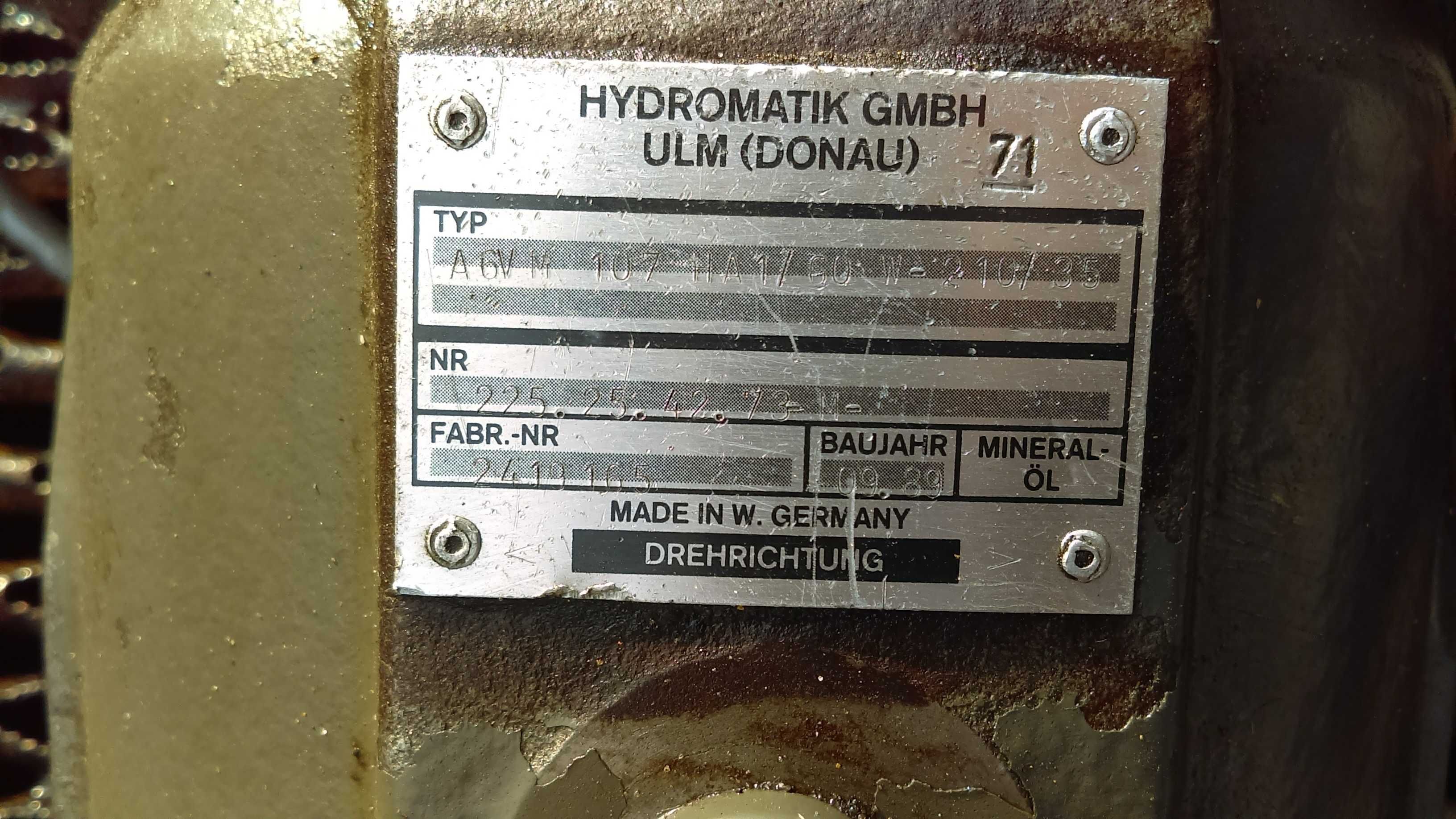 Silnik hydrauliczny Hydromatik A6VM107 Zamiana