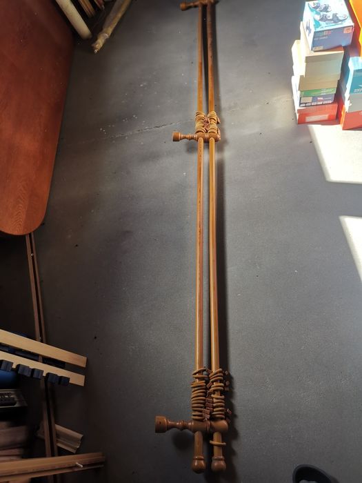 Karnisz drewniany kompletny 3m