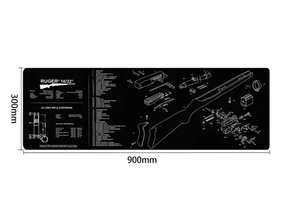 Килими для чищення зброї на гумовій основі