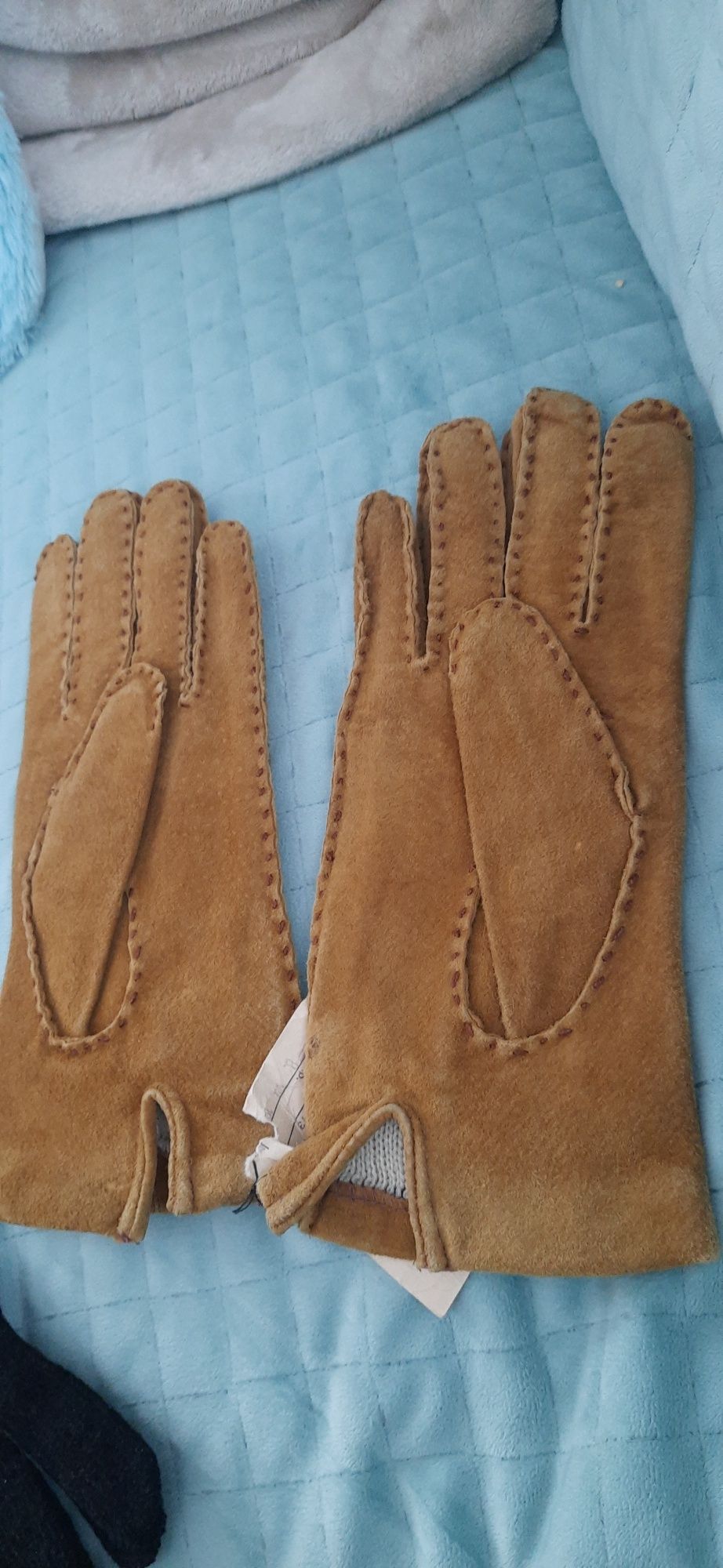 Nowe rękawiczki skórzane damskie 7,5 i 8.5