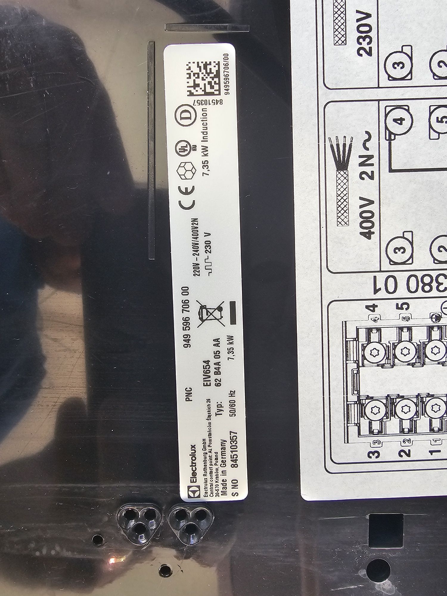 Płyta Electrolux EIV654 sprawna peknięta indukcyjna