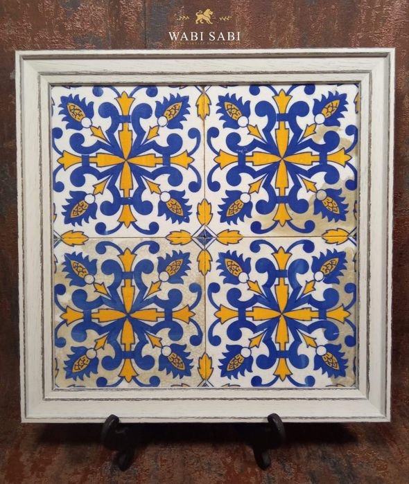 Vintage Azulejos Victorianos Portugueses,emoldurado