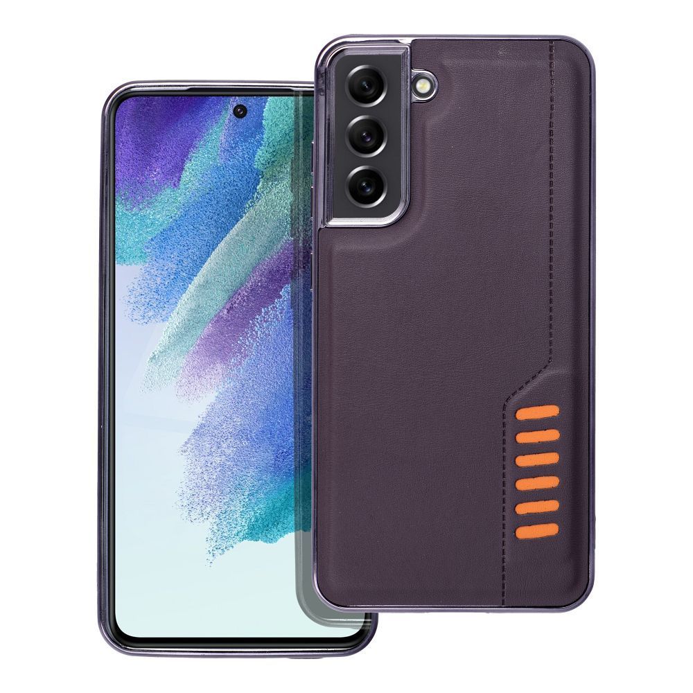 Etui Case Plecki Milano Samsung S21 Fe Ciemny Fiolet + Szkło 9H