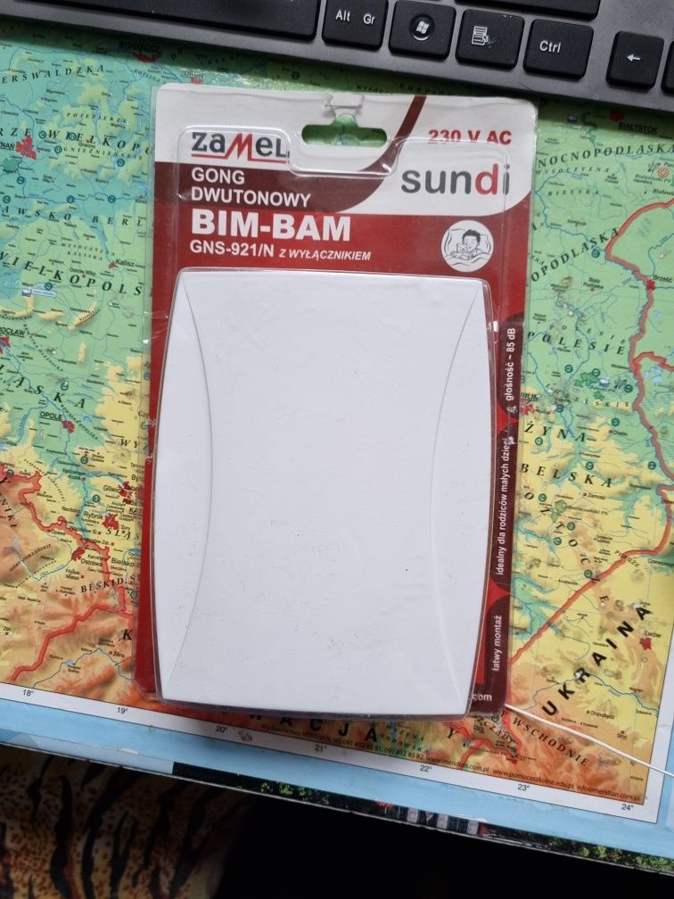 Dzwonek domowy gong dwutonowy bim-bam