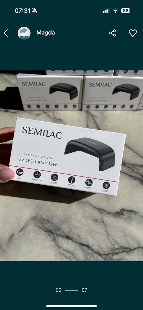 Lampa UV led 12w semilac