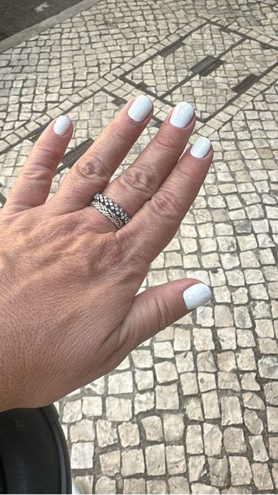 Anel de ouro negro e diamantes extensível Brevetto