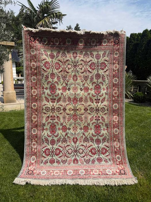 Jedwabny r.tkany dywan perski GHOUM / Qom 195x124 galeria 12 tyś