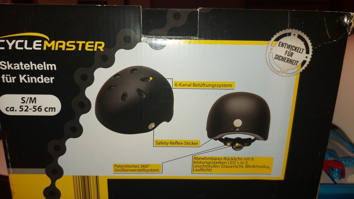 Kask dla dzieci bialy Cyclemaster S/M