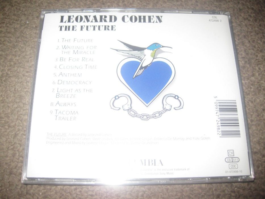 CD do Leonard Cohen "The Future" Portes Grátis!