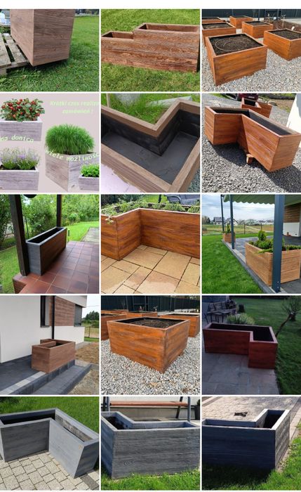 Donice ogrodowe imitacja drewna